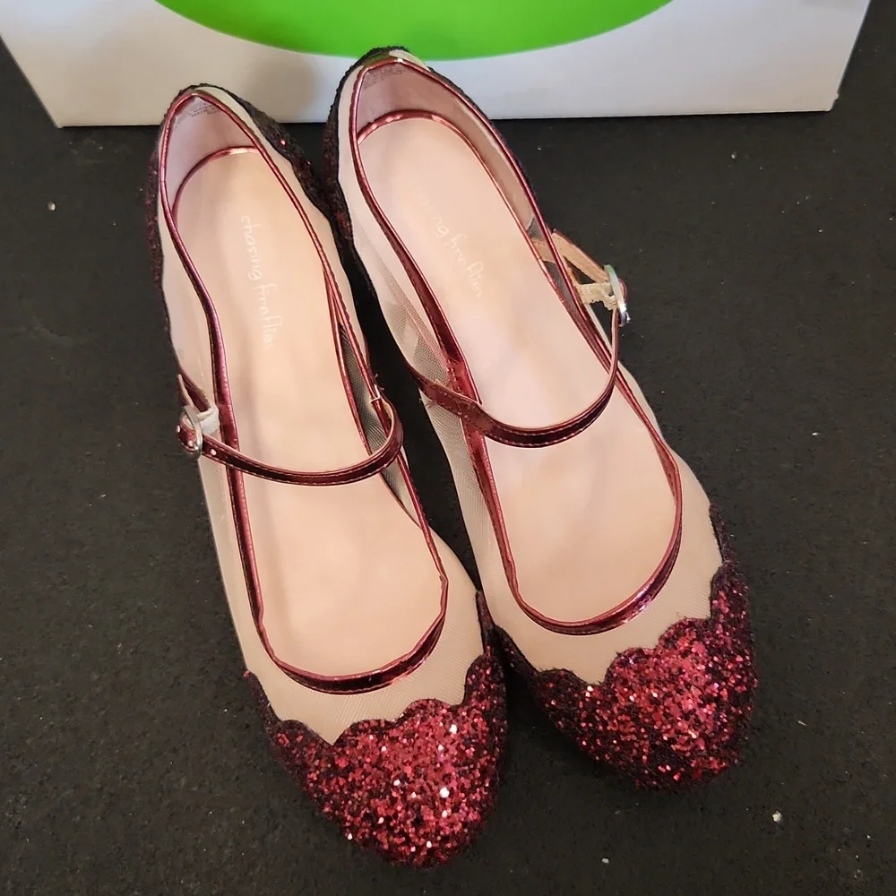 Red sparkly dress shoes